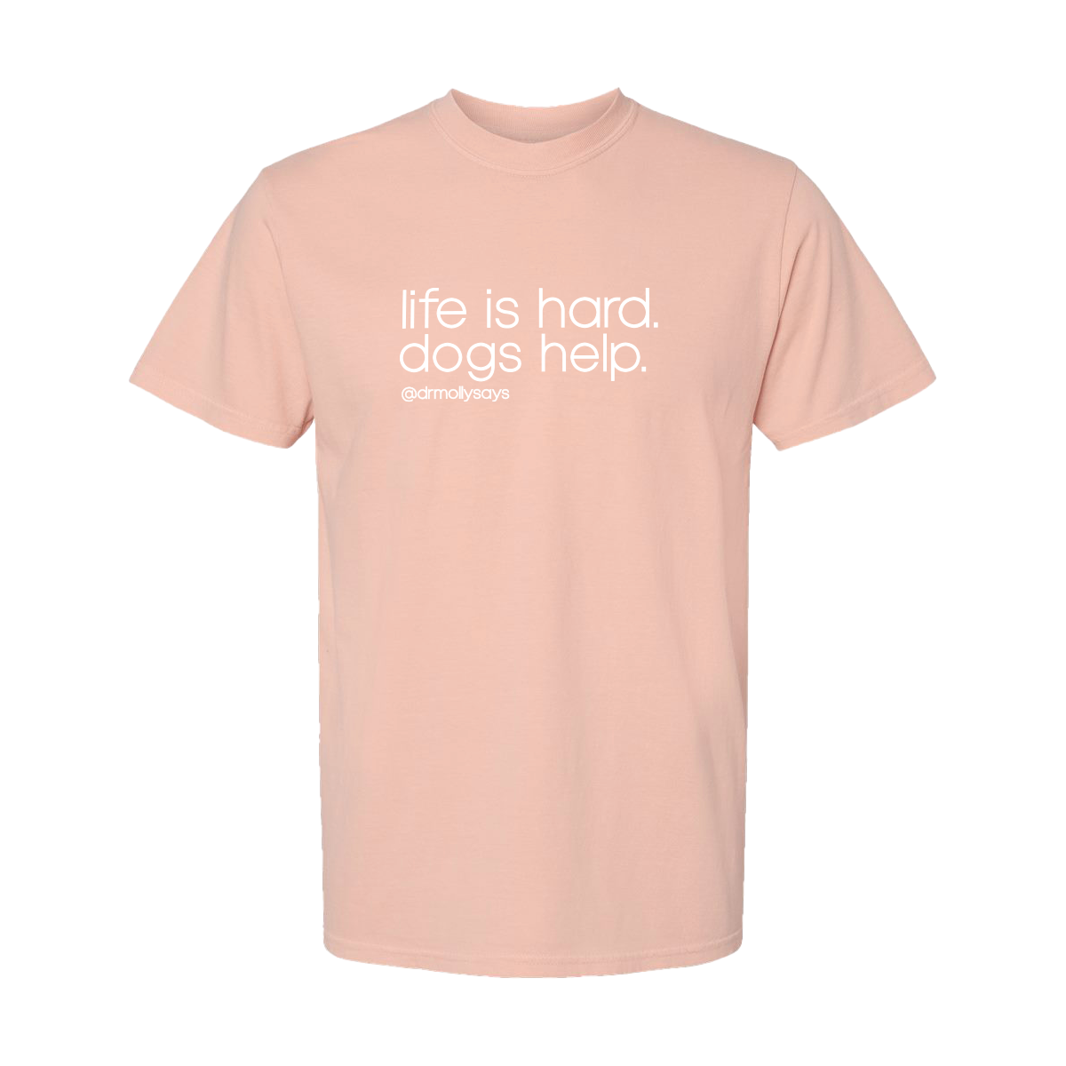 "Dogs Help" Tee, Peach
