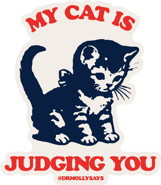 Judging Cat Sticker