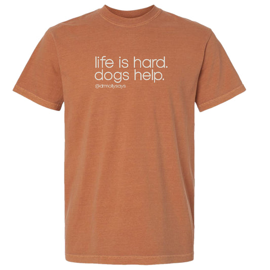 "Dogs Help" Tee, Yam